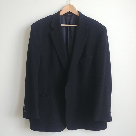Jos. A. Bank Gordon Men 100% cashmere 50R classic black suit jacket - Picture 1 of 16